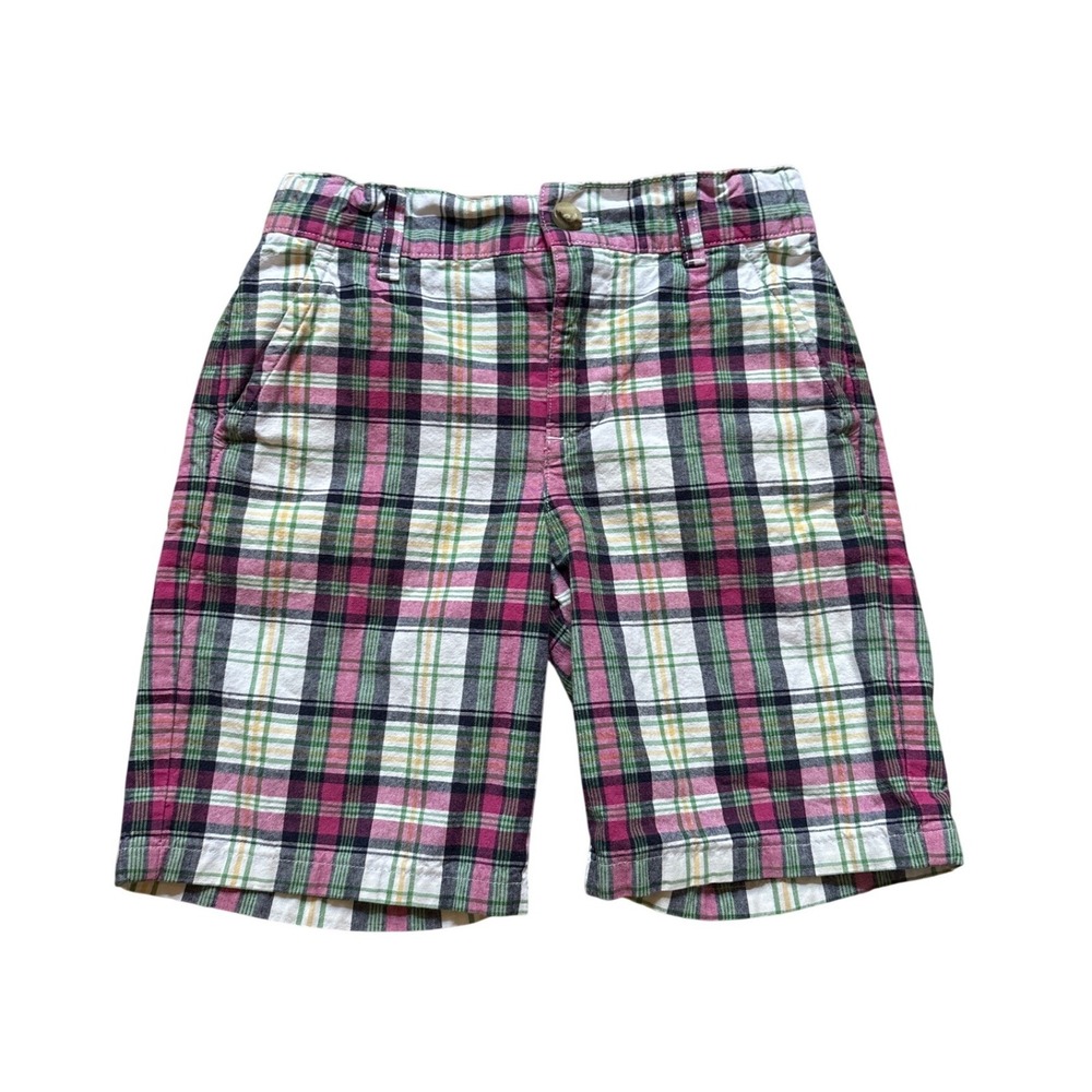 Janie and Jack Plaid Shorts Kids Pink Excellent Cotton Chino‎ SIZE 3